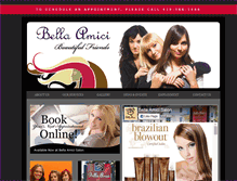 Tablet Screenshot of bellaamicisalon.com